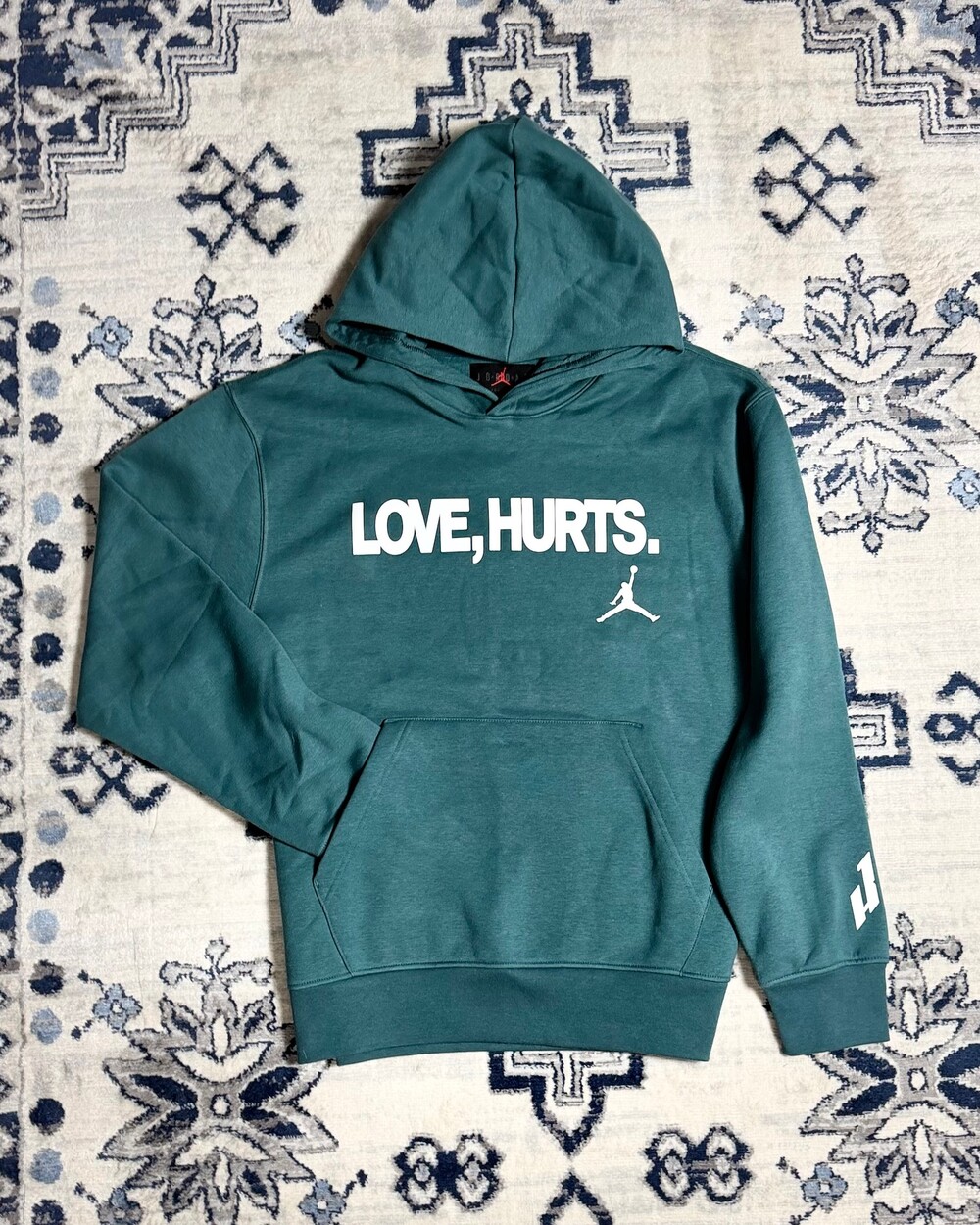 Jordan Jalen Hurts Love Hurts Hoodie Men’s M Sport Teal Eagles NWT IQ3758-377